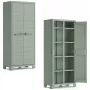 KETER Utility Storage Cabinet mit 4 verstellbaren Einlegeböden, Grün/Beige, 11011559