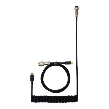 Keychron Coiled Aviator Cable - Schwarz/Gerade