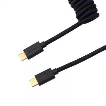 Keychron Coiled Aviator Cable - Schwarz/Gerade
