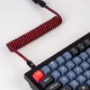 Keychron Coiled Aviator Cable - Rot (USB-A auf USB-C, 2m, abnehmbarer GX12)