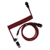 Keychron Coiled Aviator Cable - Rot (USB-A auf USB-C, 2m, abnehmbarer GX12)