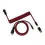Keychron Coiled Aviator Cable - Rot (USB-A auf USB-C, 2m, abnehmbarer GX12)