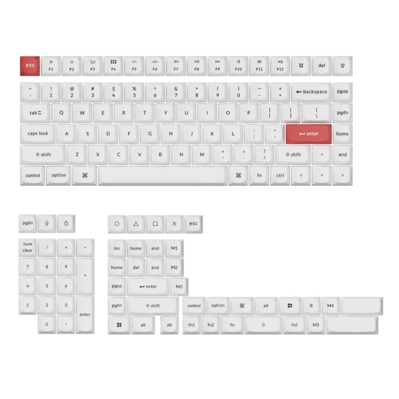 Keychron Double Shot PBT OSA Full Keycap Set - Schwarz/Weiß