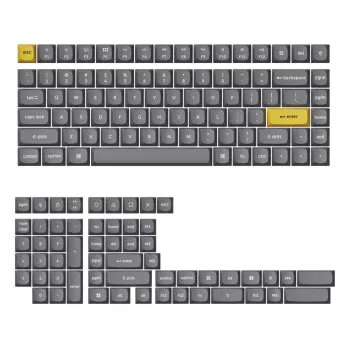 Keychron Double Shot PBT OSA Tastenkappen-Set – Dunkelgrau (140 Tasten, MX-Stil)