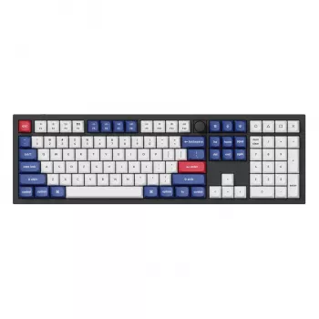 Keychron Double-Shot PBT OSA Tastenkappen-Set - Blau und Weiß | 137 Tasten | MX-Stil | ANSI US
