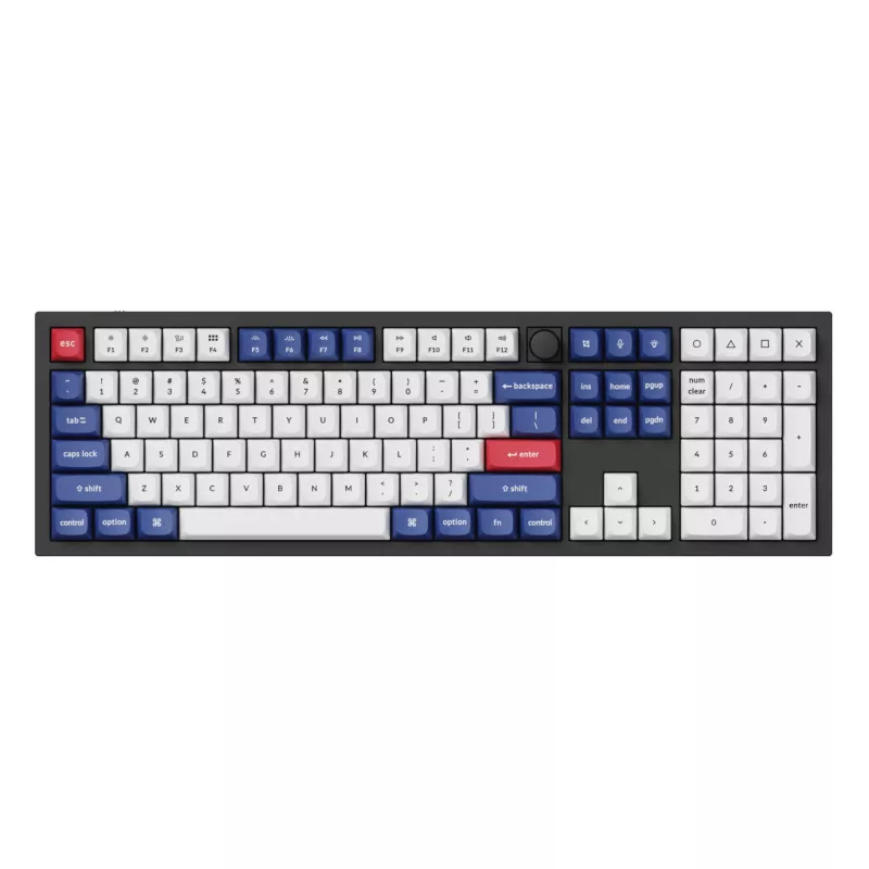 Keychron Double-Shot PBT OSA Tastenkappen-Set - Blau und Weiß | 137 Tasten | MX-Stil | ANSI US