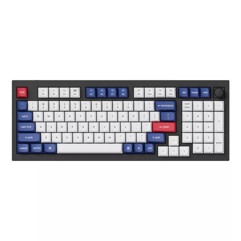 Keychron Double-Shot PBT OSA Tastenkappen-Set - Blau und Weiß | 137 Tasten | MX-Stil | ANSI US