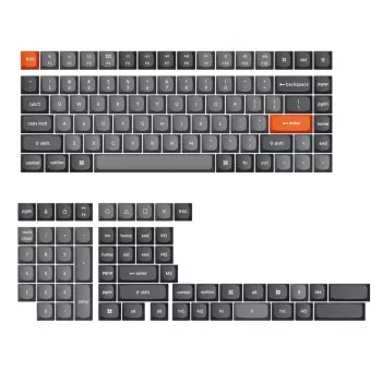 Keychron Double-Shot PBT OSA Tastenkappen-Set - Grau (142 Tasten, MX-kompatibel)