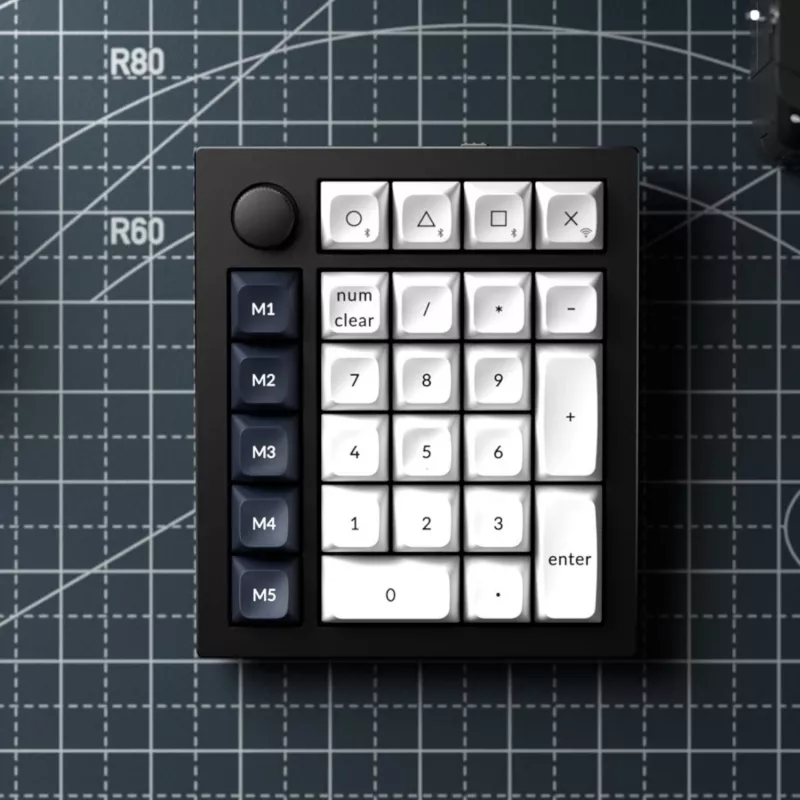 Keychron Q0 Max QMK Gateron Jupiter Banana RGB Kabelloses Custom-Nummernfeld Shell Weiß