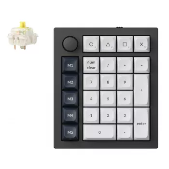 Keychron Q0 Max QMK Gateron Jupiter Banana RGB Kabelloses Custom-Nummernfeld Shell Weiß