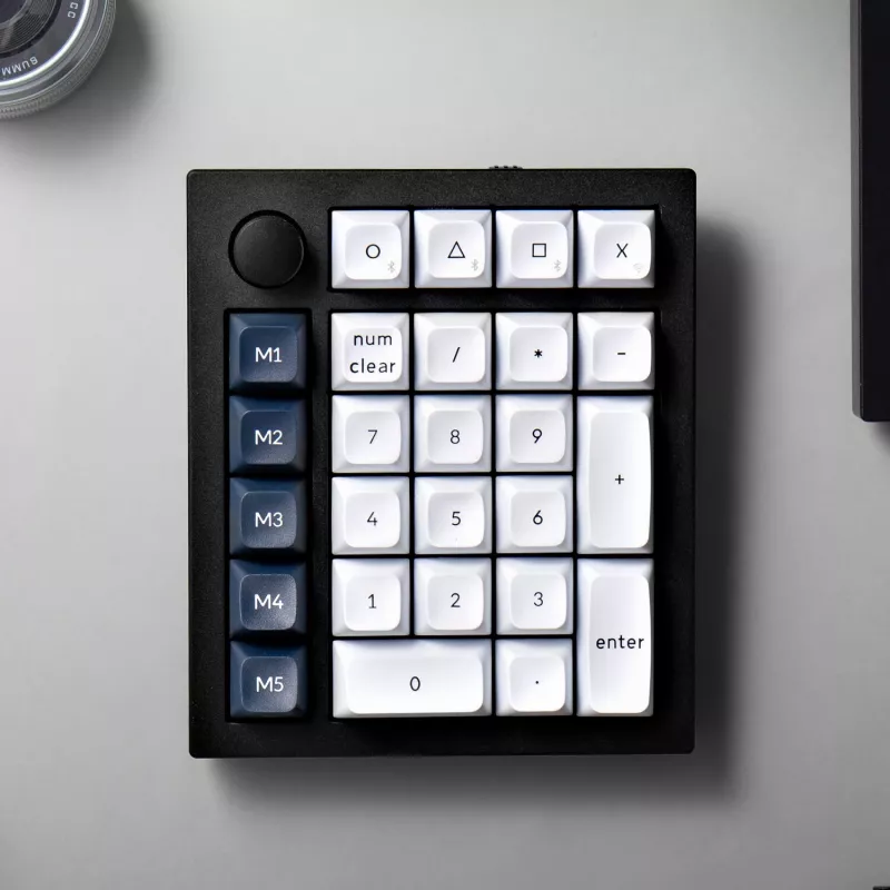 Keychron Q0 Max QMK Gateron Jupiter Red RGB Kabelloses Custom-Nummernfeld Carbon Schwarz
