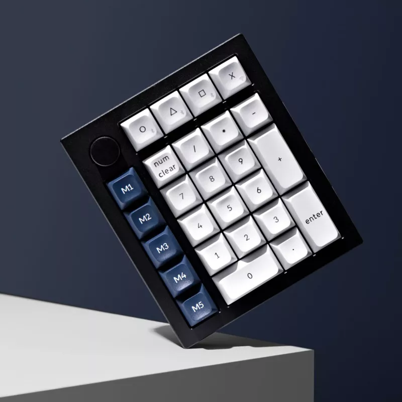 Keychron Q0 Max QMK Gateron Jupiter Red RGB Kabelloses Custom-Nummernfeld Carbon Schwarz