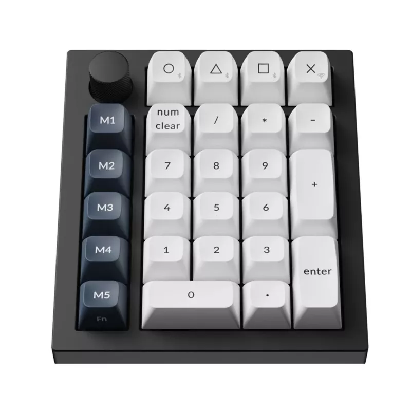 Keychron Q0 Max QMK Gateron Jupiter Red RGB Kabelloses Custom-Nummernfeld Carbon Schwarz
