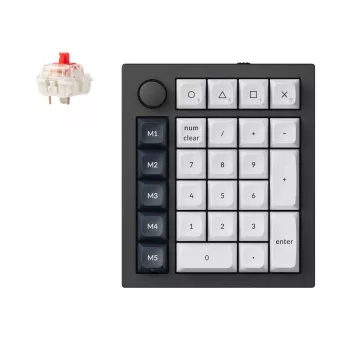 Keychron Q0 Max QMK Gateron Jupiter Red RGB Kabelloses Custom-Nummernfeld Carbon Schwarz