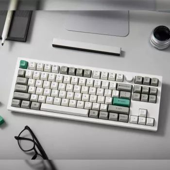 Keychron Q3 Max 80% Vollständig montierte Tastatur mit Drehregler, rote Switches, Hot-Swap Gateron Jupiter RGB Wireless Tastatur - Shell White