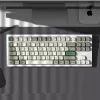 Keychron Q3 Max 80% Vollständig montierte Tastatur mit Drehregler, rote Switches, Hot-Swap Gateron Jupiter RGB Wireless Tastatur - Shell White