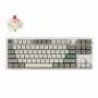 Keychron Q3 Max 80% Vollständig montierte Tastatur mit Drehregler, rote Switches, Hot-Swap Gateron Jupiter RGB Wireless Tastatur - Shell White