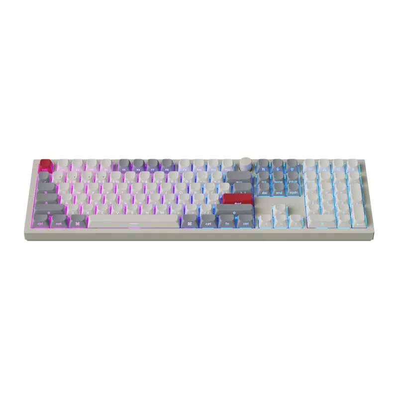 Keychron Q6 Max QMK/VIA kabellose mechanische Custom-Tastatur OSA Gateron Red Jupiter Switches - Shell White