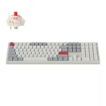 Keychron Q6 Max QMK/VIA kabellose mechanische Custom-Tastatur OSA Gateron Red Jupiter Switches - Shell White