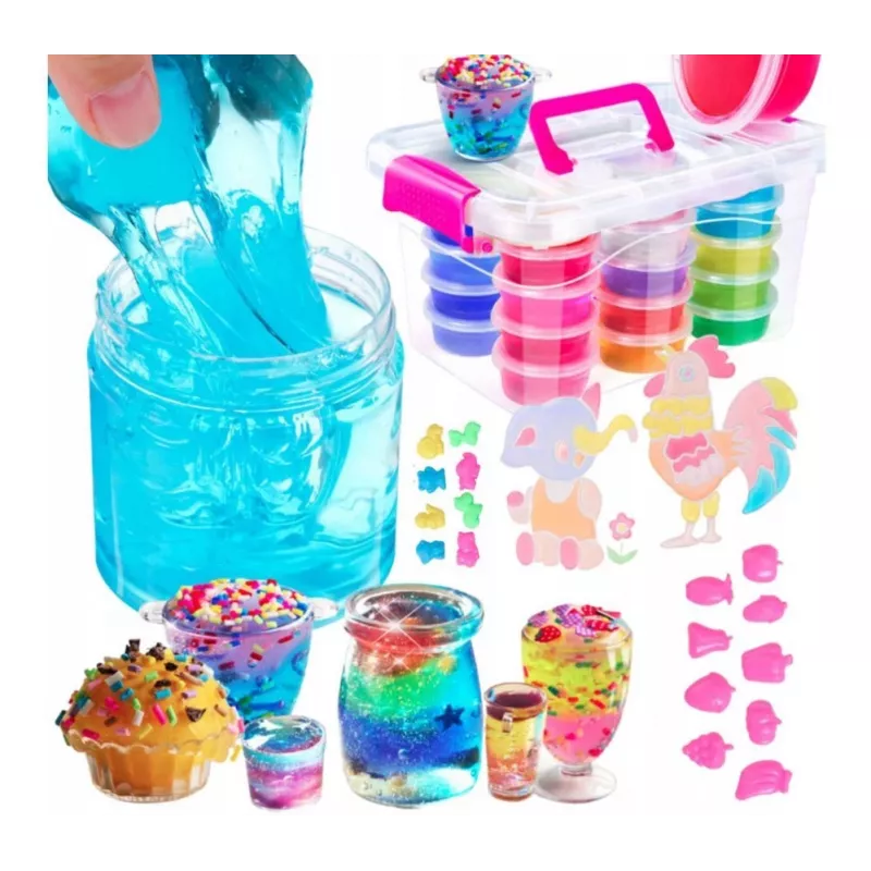 Kiddyz DIY Slime Factory: Großes Set mit Glitzer und Figuren zur Schleimherstellung