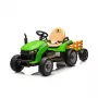 Elektro-Traktor für Kinder mit Anhänger Hatis Grün/Gelb
