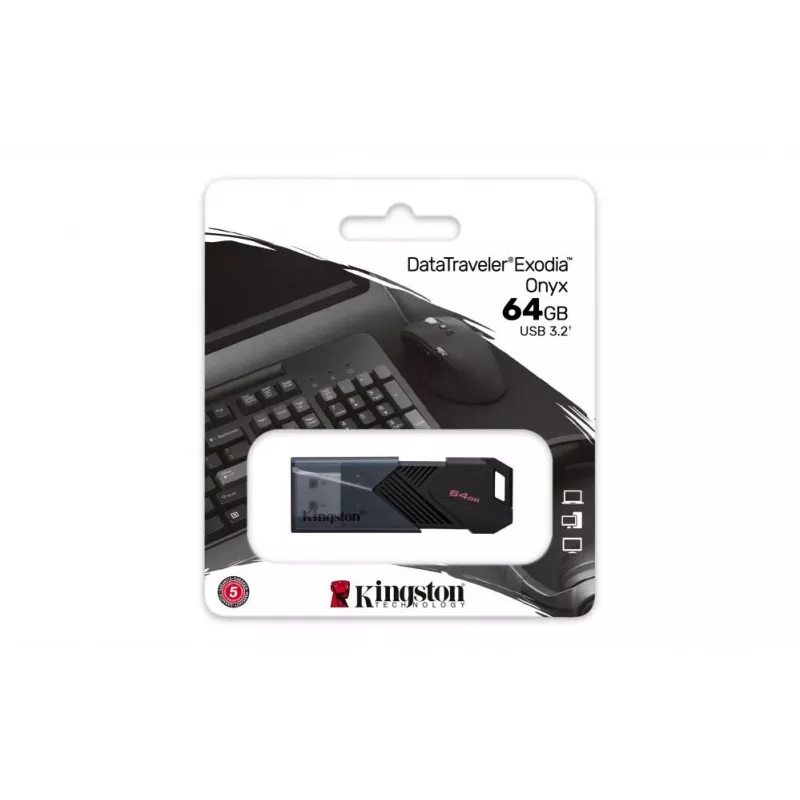 Kingston DataTraveler Exodia Onyx 64GB USB 3.2 Flash-Laufwerk