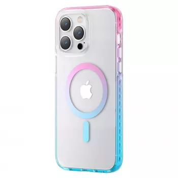 Kingxbar PQY Ice Crystal Series Magnetic Case für iPhone 14 Pro MagSafe Pink und Blau