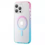 Kingxbar PQY Ice Crystal Series Magnetic Case für iPhone 14 Pro MagSafe Pink und Blau