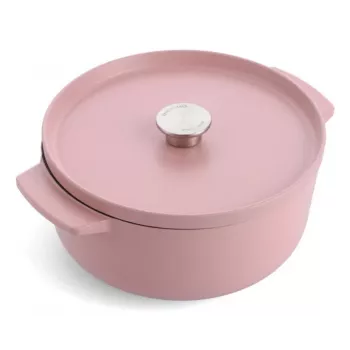 KitchenAid Schmortopf mit Deckel emailliertes Gusseisen 26 cm Pink