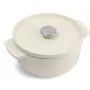 KitchenAid Gusseisen-Bräter mit Deckel 22 cm, Mandelcreme
