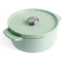 KitchenAid Bräter aus emailliertem Gusseisen 22 cm, Pistazie