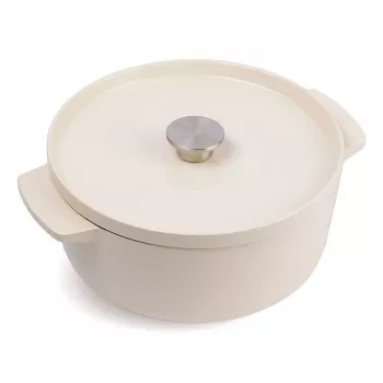 KitchenAid emaillierter Gusseisen-Bräter 26 cm, Creme
