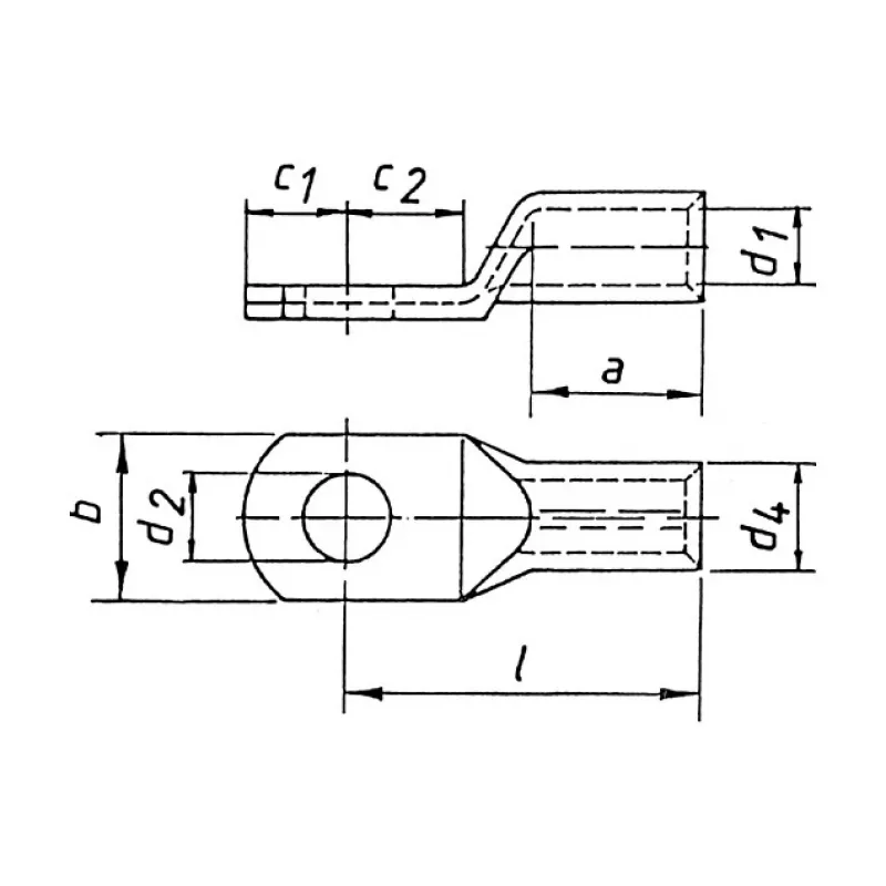 Klauke 108R12 Kabelschuh 95mm² M12 DIN 46235 verzinntes Kupfer