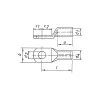Klauke 110R12 Rohrkabelschuh, 150 mm², M12, Elektrolytkupfer, verzinnt grau
