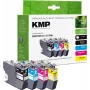 KMP B100V Remanufactured Ink Cartridge Set für Brother LC-3213 - Schwarz, Cyan, Magenta, Gelb (4er-Pack, 4x400 Seiten)