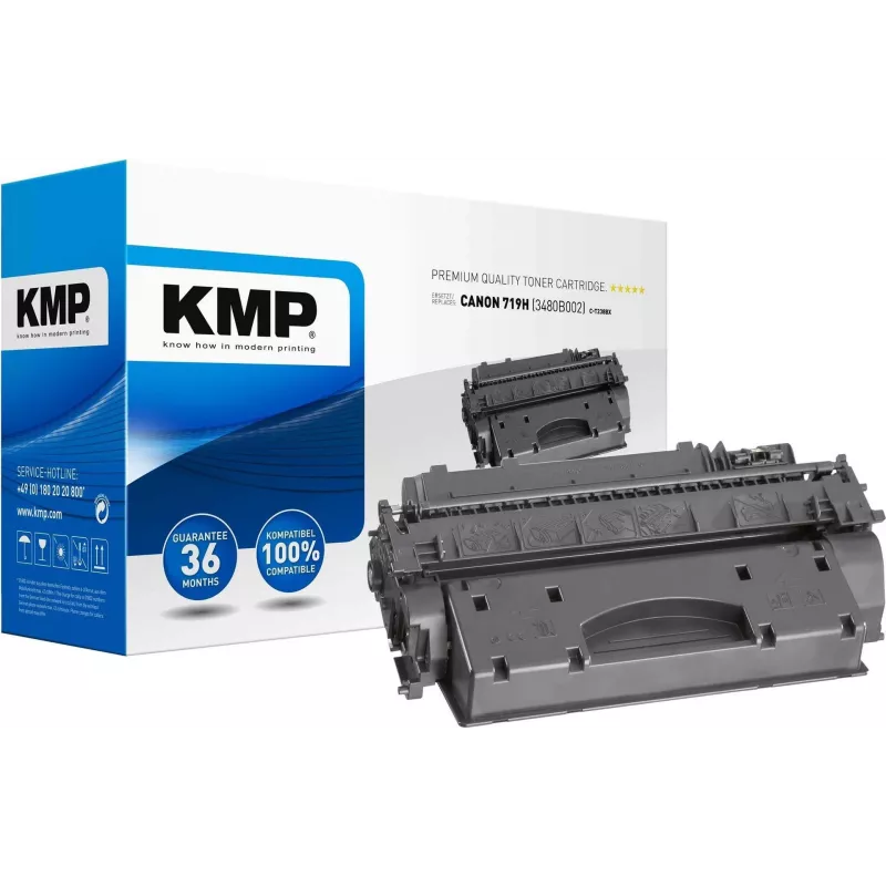KMP C-T238BX Schwarz Kompatible Tonerkartusche (Ersatz für Canon 719H) für Canon i-SENSYS LBP251, LBP252, LBP253, LBP6310, MF411, MF416, MF418, MF419, MF6140, MF6180