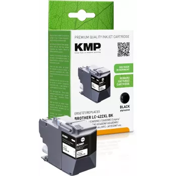 KMP Patrone Brother MFC-J5340DW LC422XLBK Schwarz 3000S 66ml Wiederaufbereitet