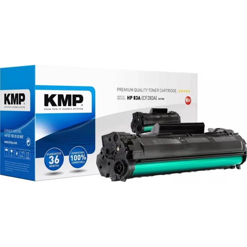 KMP H-T193 Kompatible Tonerkartusche Schwarz 80g für HP 83A