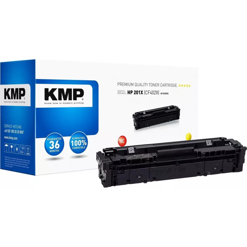 KMP H-T215YX High Yield Yellow Toner Cartridge (Alternative zu HP 201X / CF402X) für HP Color LaserJet Pro M252 Serie und MFP M277 Serie
