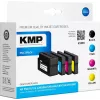 KMP H100V High Yield Tintenpatronen-Multipack - Schwarz, Cyan, Magenta, Gelb - Kompatibel mit HP Officejet Pro 251dw, 276dw, 8100, 8600, 8610, 8615, 8620, 8625, 8630 - 4er-Pack