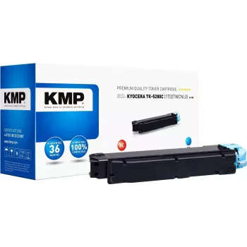 KMP K-T90 - 200 g - High Yield - Cyan - Kompatible Tonerkartusche (Ersatz für Kyocera TK-5280C) für Kyocera ECOSYS M6235cidn, M6235CIDN/KL3, M6635cidn, M6635CIDN/KL3, P6235cdn, P6235CDN/KL3