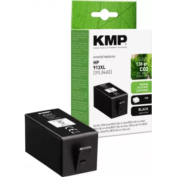 KMP PRINTTECHNIK Black Ink Cartridge Kompatibel HP 912XL (3YL84AE) High Yield 825 Seiten Remanufactured