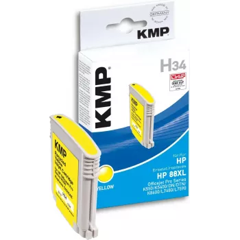 KMP wiederaufbereitete HP Tintenpatrone C9393AE, Gelb (1704,4939)