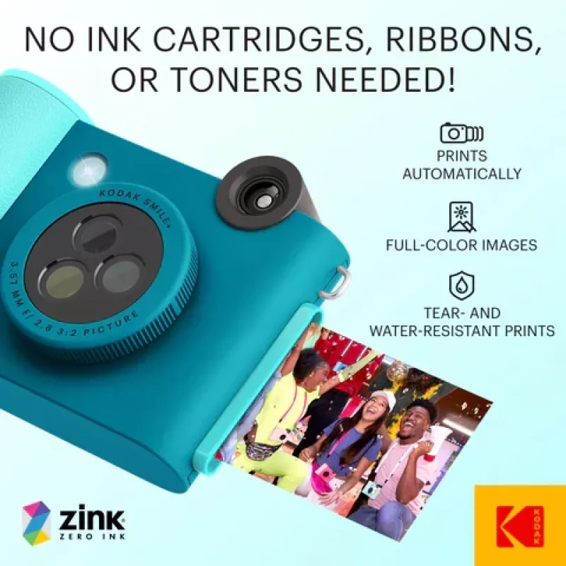 Kodak SMILE+ Instant Print Camera, 2x3'', Blue