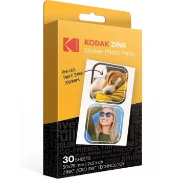 Kodak ZINK 2x3'' 50x76 mm 30 Blatt vorgestanztes Aufkleber-Fotopapier