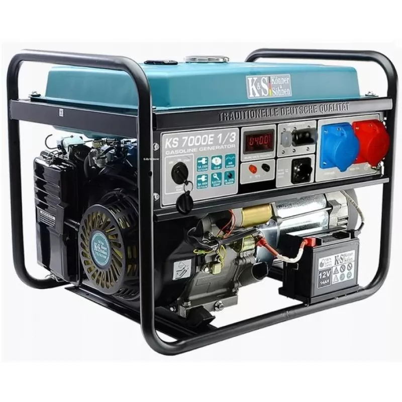 KÖNNER & SÖHNEN Benzingenerator 5,0 kW 230/400V Elektrostart AVR VST KS7000E-1/3