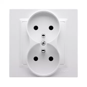 KONTAK-SIMON CGZ2/11 Einzelsteckdose mit Erdung, 16A 250V, Weiß