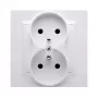 KONTAK-SIMON CGZ2/11 Einzelsteckdose mit Erdung, 16A 250V, Weiß