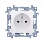 KONTAK-SIMON Simon 10 Weiße 1-fach Schuko-Steckdose mit Erdung, Quick-Connect, 16A 250V