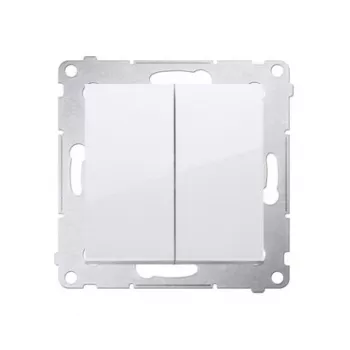 KONTAK-SIMON Simon 54 Doppeltaster-Modul, Weiß, 10AX 250V, Federklemmen
